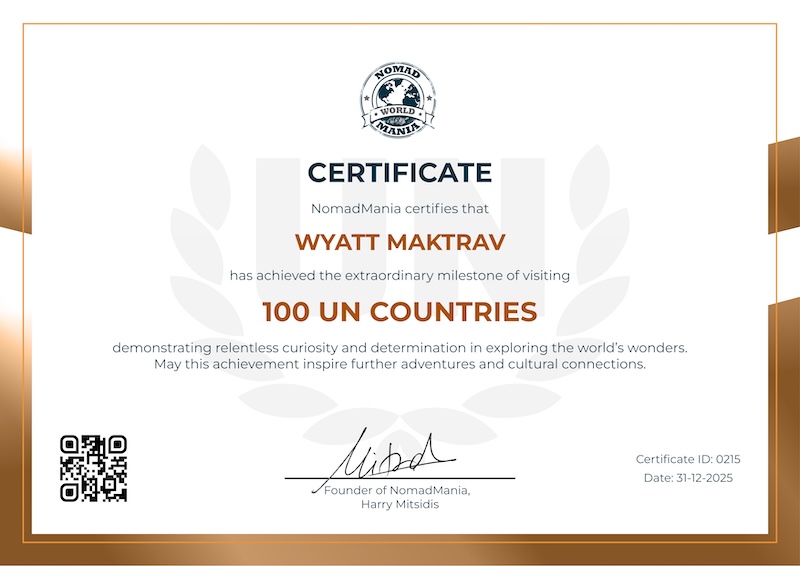 NomadMania — 100 UN Countries Club